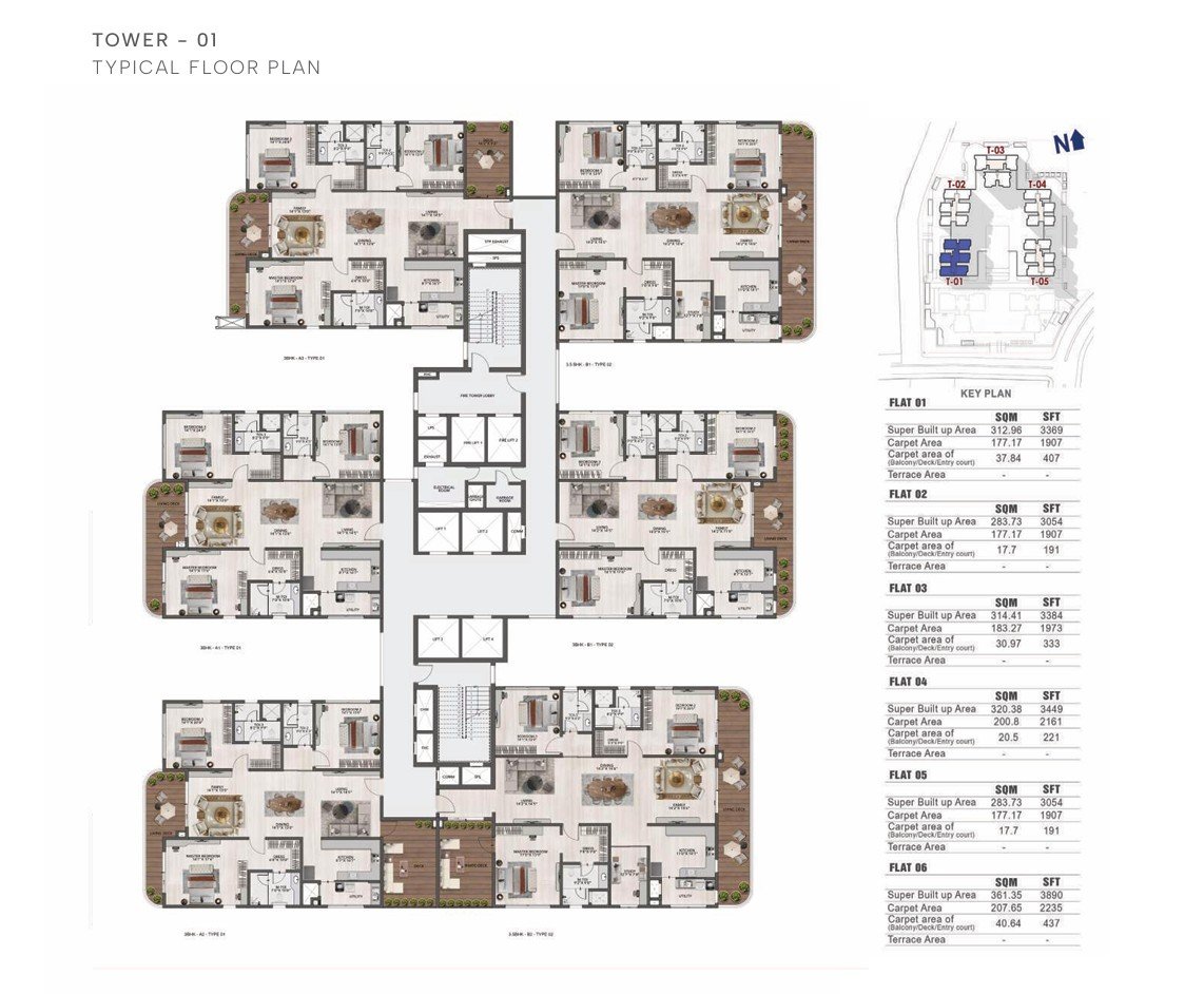 Tower 1 Floor Plan